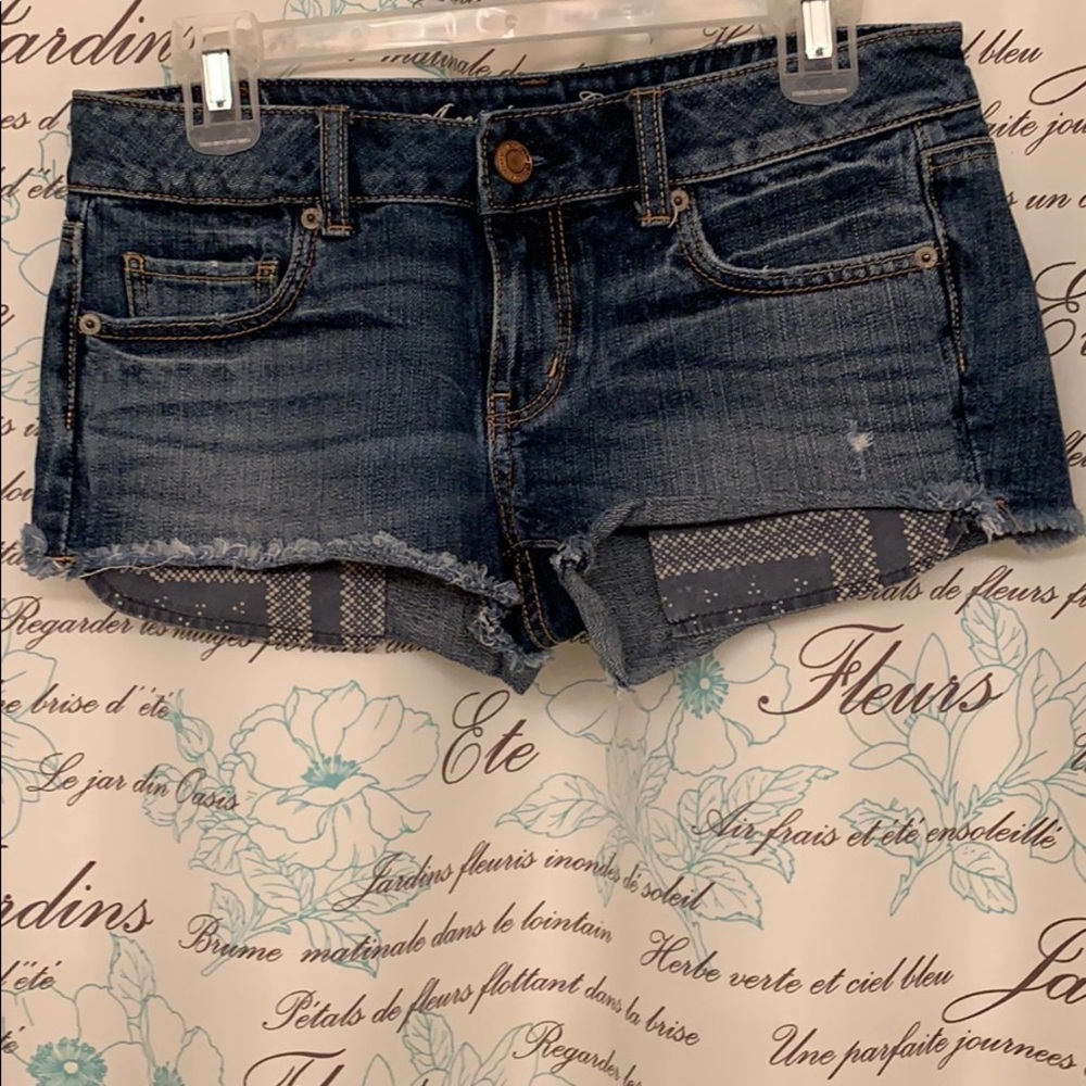 Jean Shorts with Decorative Pockets